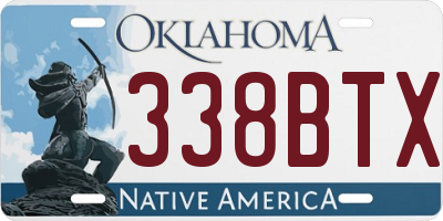 OK license plate 338BTX