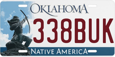 OK license plate 338BUK