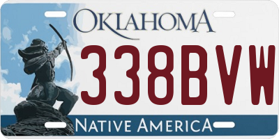 OK license plate 338BVW