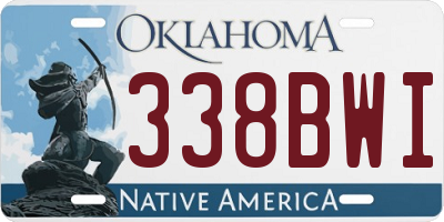 OK license plate 338BWI
