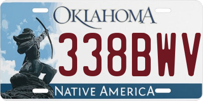 OK license plate 338BWV