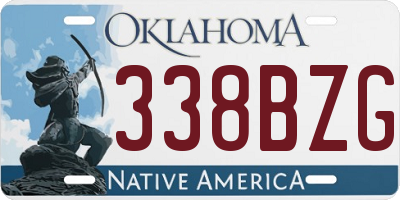 OK license plate 338BZG