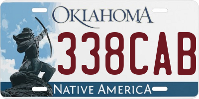 OK license plate 338CAB
