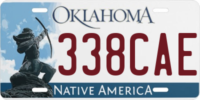 OK license plate 338CAE
