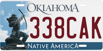 OK license plate 338CAK