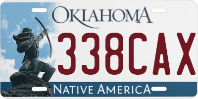 OK license plate 338CAX