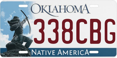 OK license plate 338CBG