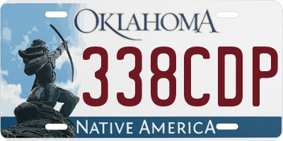 OK license plate 338CDP