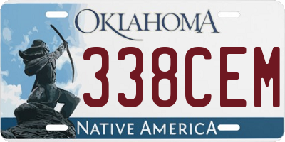 OK license plate 338CEM