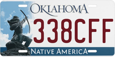 OK license plate 338CFF
