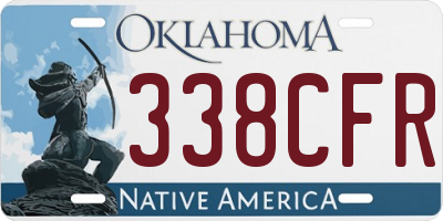OK license plate 338CFR