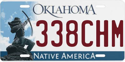 OK license plate 338CHM
