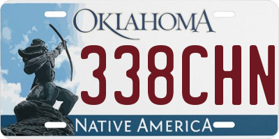 OK license plate 338CHN