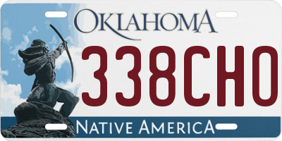 OK license plate 338CHO