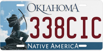 OK license plate 338CIC