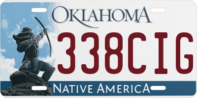OK license plate 338CIG
