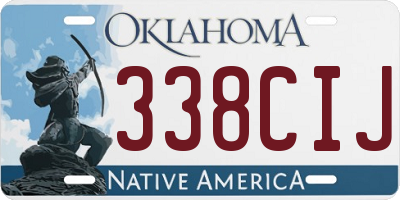 OK license plate 338CIJ