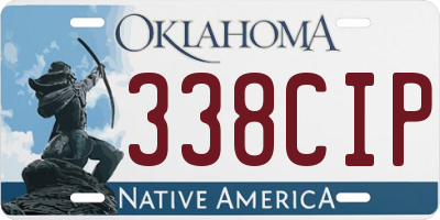 OK license plate 338CIP
