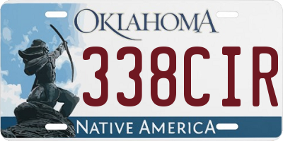 OK license plate 338CIR