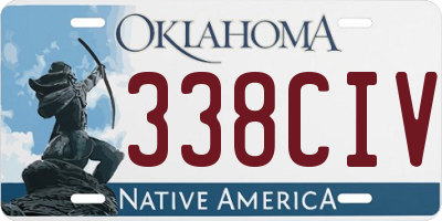 OK license plate 338CIV