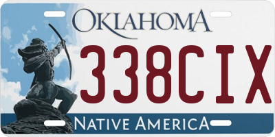 OK license plate 338CIX