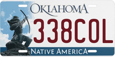 OK license plate 338COL