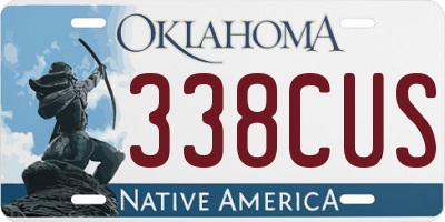 OK license plate 338CUS
