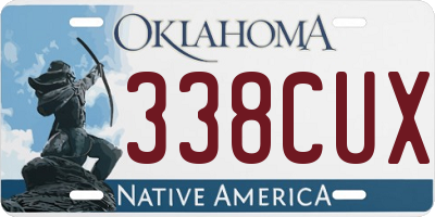 OK license plate 338CUX