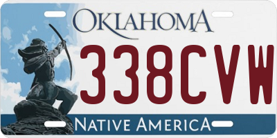 OK license plate 338CVW