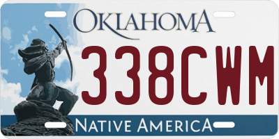 OK license plate 338CWM