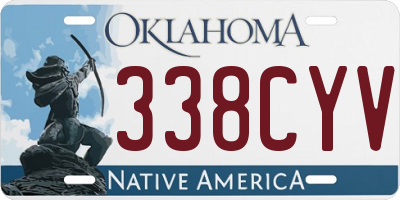 OK license plate 338CYV