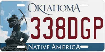 OK license plate 338DGP