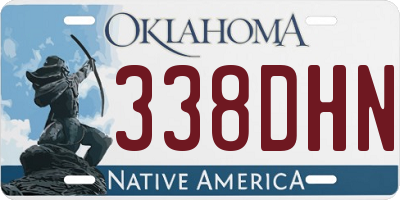 OK license plate 338DHN