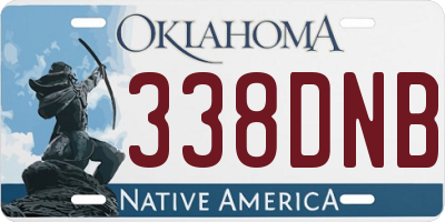 OK license plate 338DNB