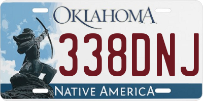 OK license plate 338DNJ
