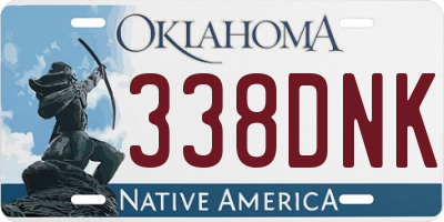 OK license plate 338DNK