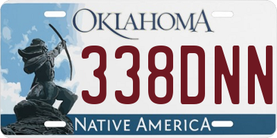 OK license plate 338DNN