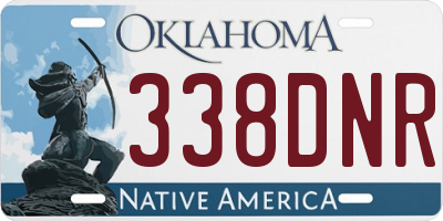 OK license plate 338DNR