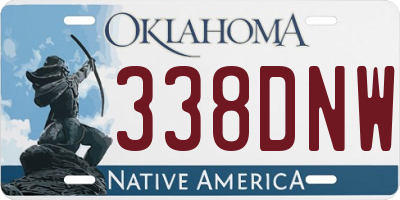 OK license plate 338DNW