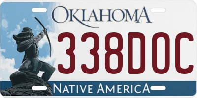 OK license plate 338DOC