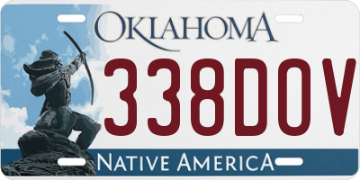 OK license plate 338DOV