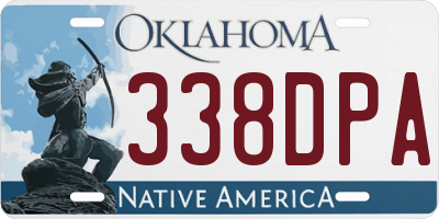 OK license plate 338DPA