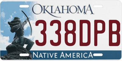 OK license plate 338DPB