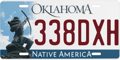 OK license plate 338DXH