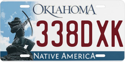 OK license plate 338DXK