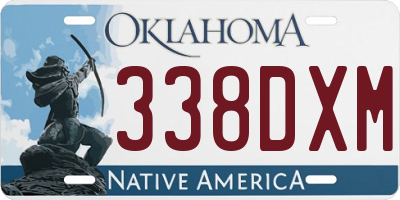 OK license plate 338DXM
