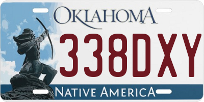 OK license plate 338DXY