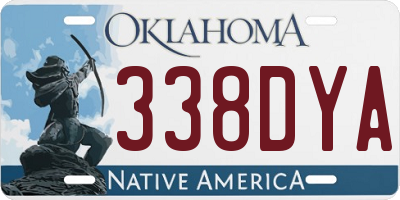 OK license plate 338DYA