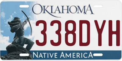 OK license plate 338DYH