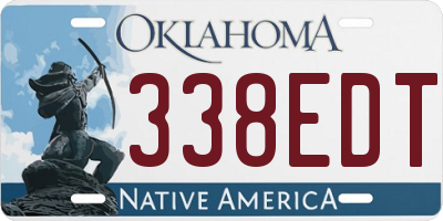 OK license plate 338EDT